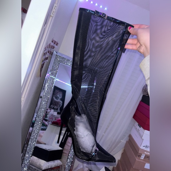 Windsor Bold Statement Mesh Under-The-Knee Boots Brand New w Box 9 - Picture 6 of 6